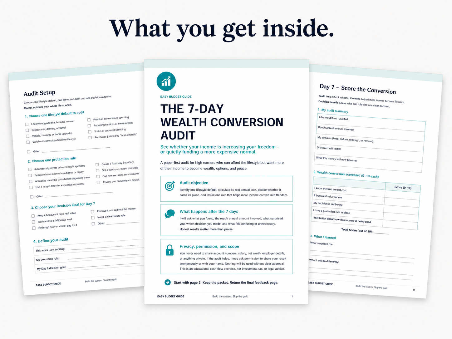 Preview of the 7-Day Wealth Conversion Audit PDF